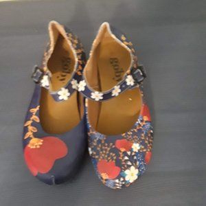 GOBY Red & Blue Poppy Mary Jane